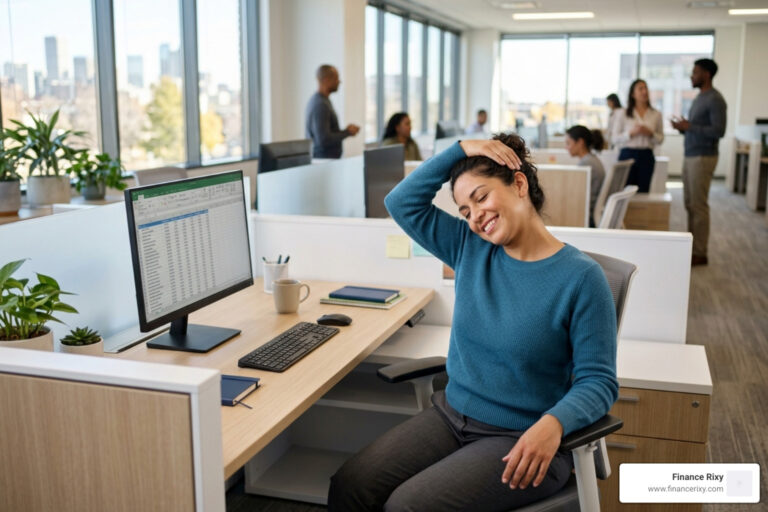 stretches for sitting at a desk all day